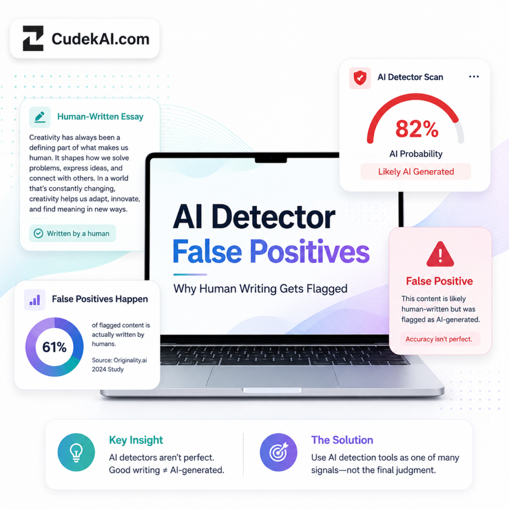 ai detector false positives and reasons why human writing gets flaggred